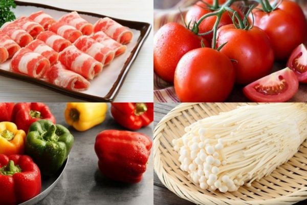 Bò cuốn sốt cà chua