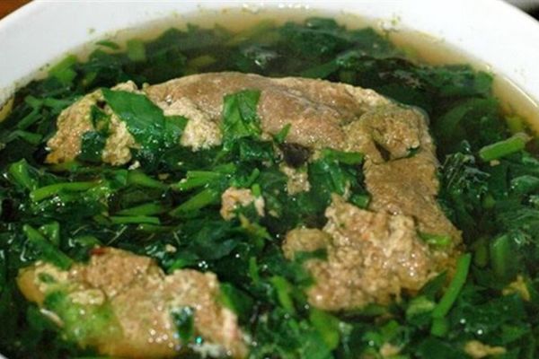 Canh cua rau tập tàng