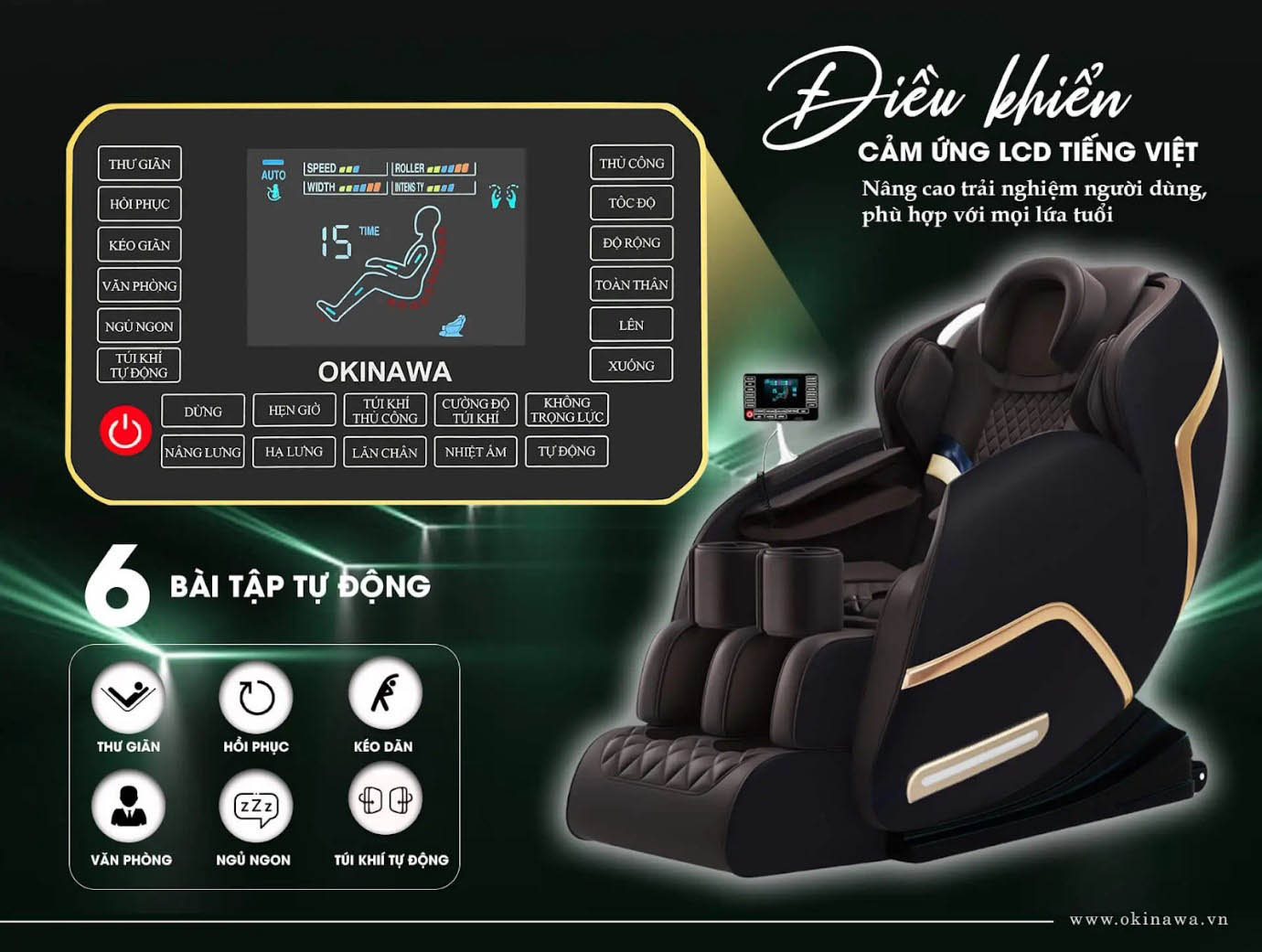 ghế massage okinawwa 611