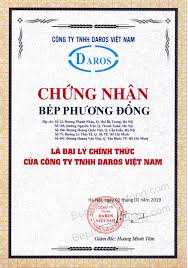 Chứng nhận Daros Bếp Phương Đông