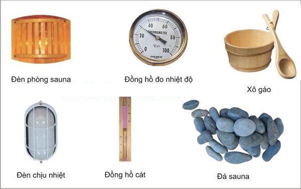 Linh kiện trong phòng xông hơi khô 
