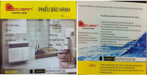 Phiếu bảo hành Govern 