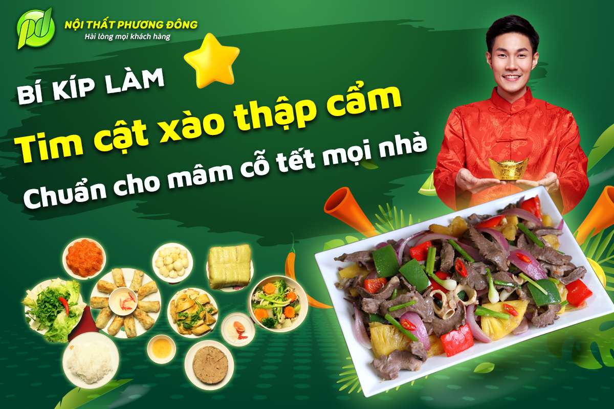 Bí kíp làm món tim cật xào thập cẩm chuẩn cho mâm cỗ tết mọi nhà