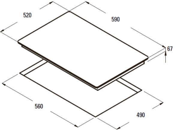 Kích thước lắp đặt cata T-604A